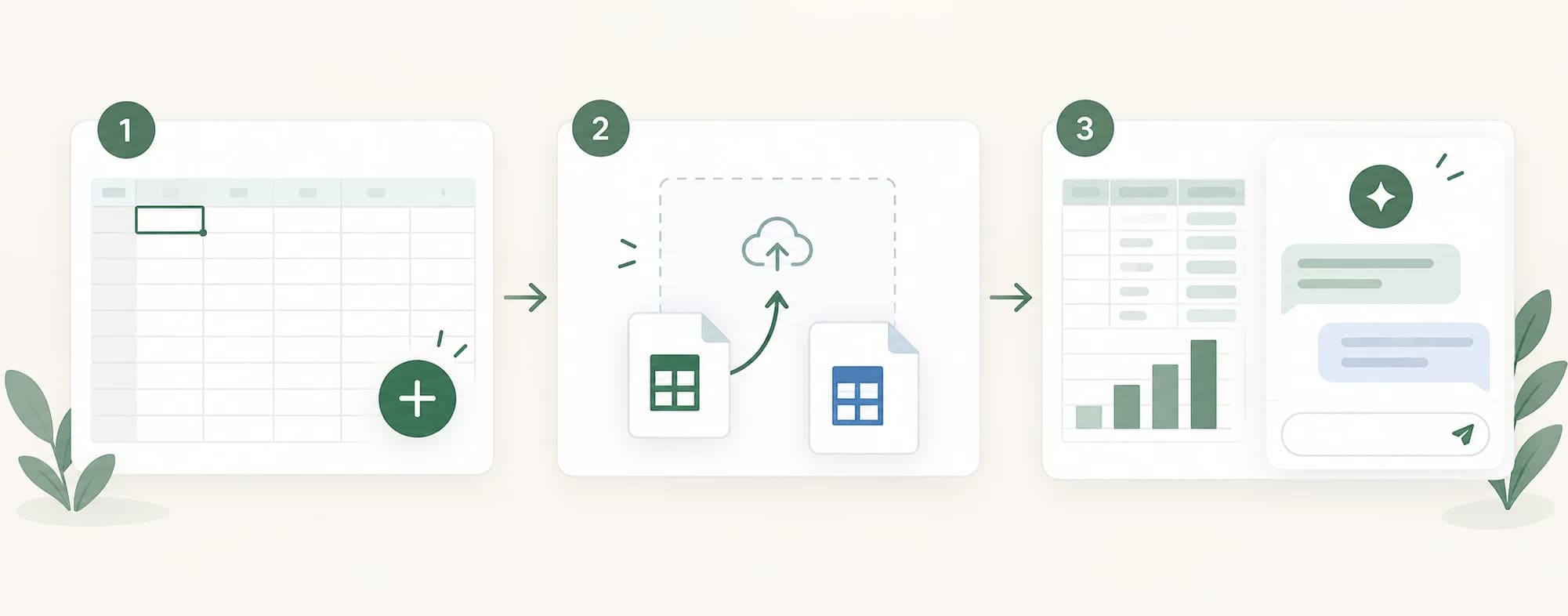 Three steps for starting a spreadsheet workflow