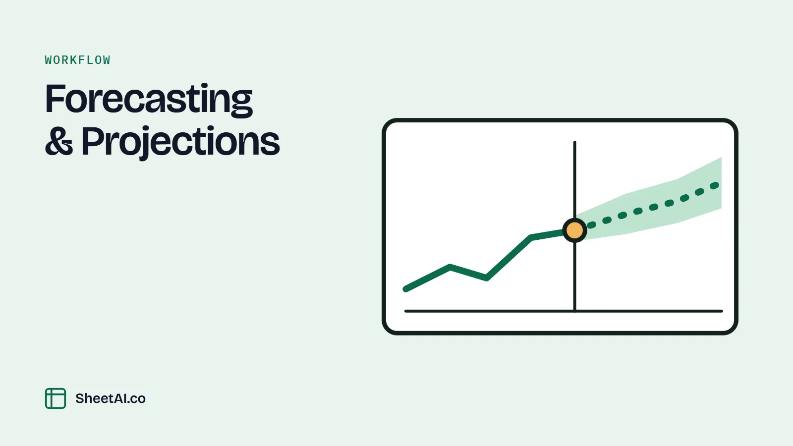 Forecasting & Projections: illustration for SheetAI's forecasting & projections use case