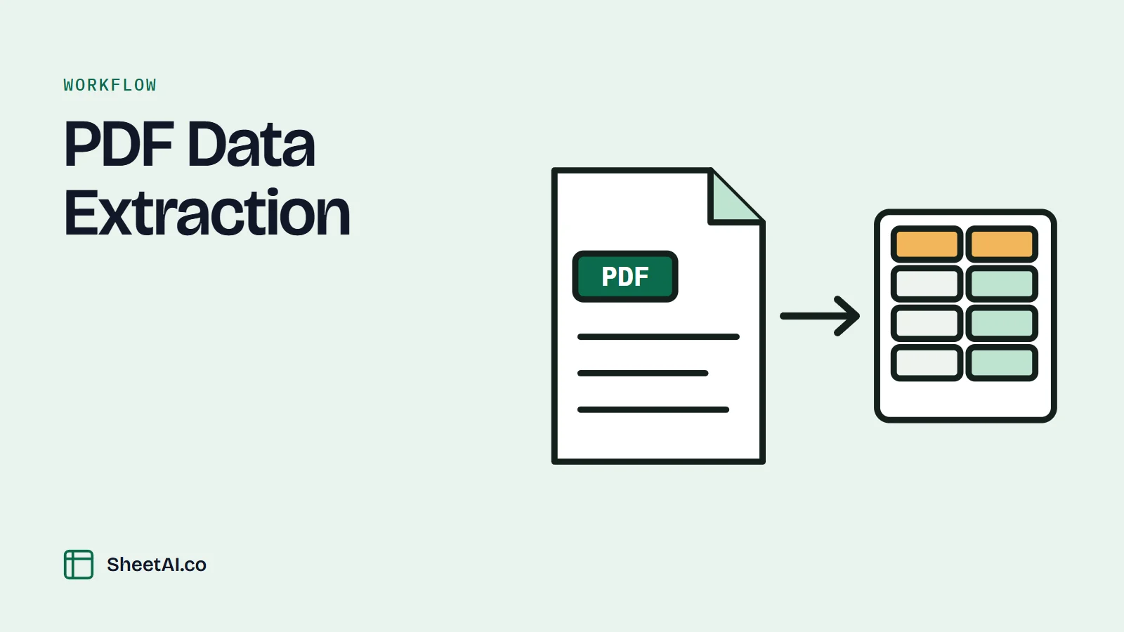 PDF Data Extraction: illustration for SheetAI's pdf data extraction use case